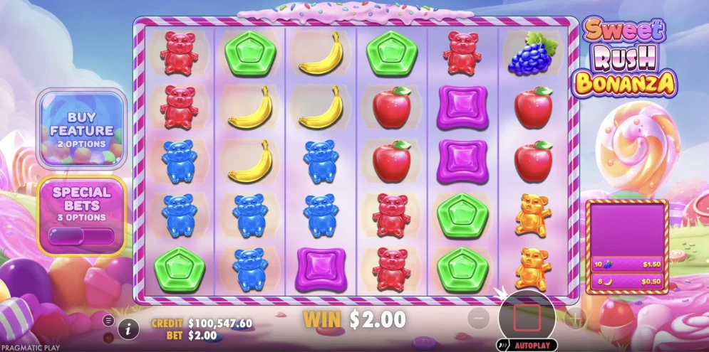 Sweet Rush Bonanza gameplay